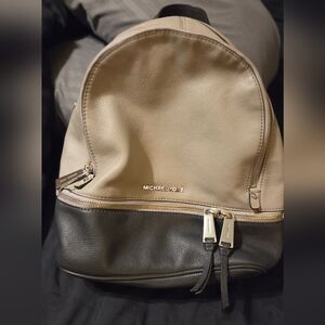 Michael Kors Beige and Dark Brown Men's Backpack